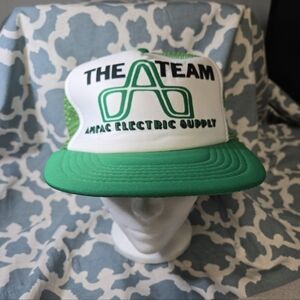 RARE Vintage 1980’s Ampac Electric Supply A Team Vancouver SnapBack Trucker Hat